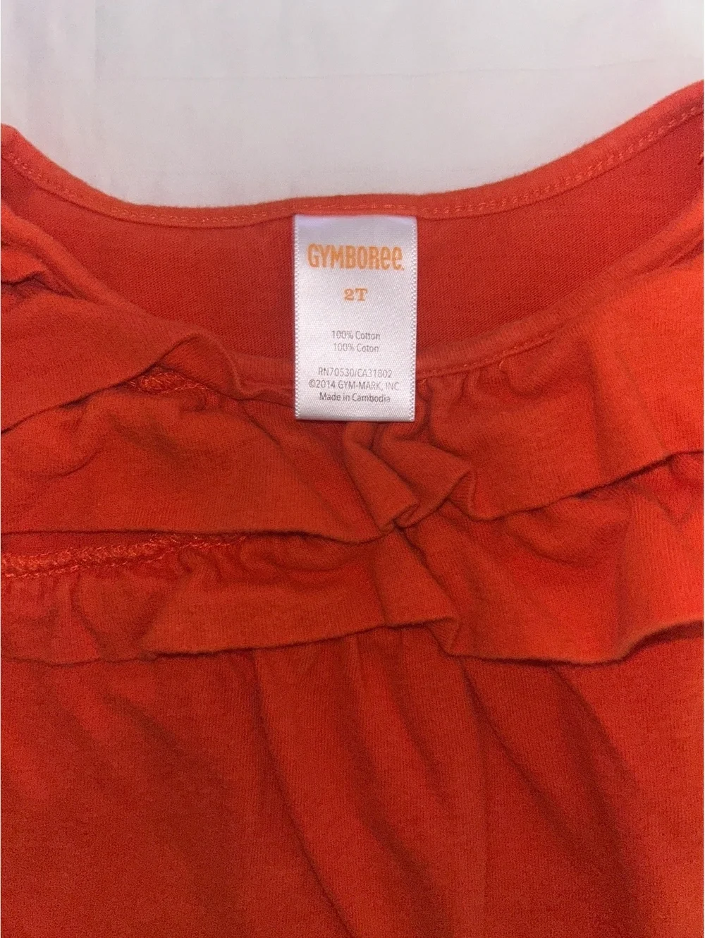 Toddler Girl Gymboree Orange Long Sleeve Sz 2T